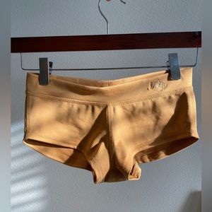Shimmery gold shorts
